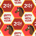 Chinese New Year Horse Pattern
