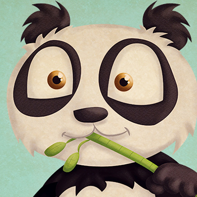 Panda de caricatura